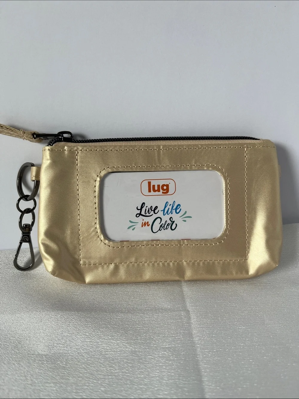 LUG - ** NWOT ** - Love Metro XL ID Pouch in Metallic Rose Gold